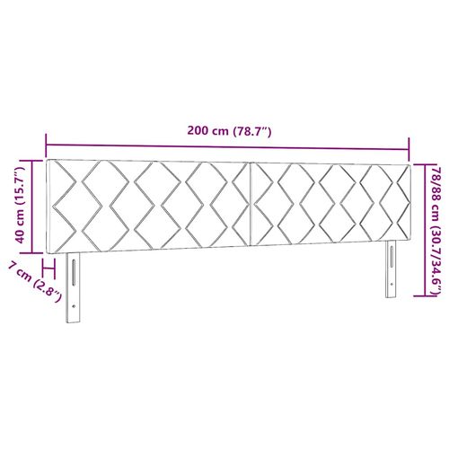 Tapicerowane wezgłowie Geometryczny Niebieski 200 cm tkanina na Arena.pl