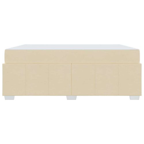 Ramka łóżka z materacem Kremowy 180 x 200 cm tkanina na Arena.pl