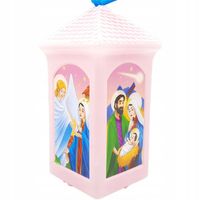 RÓŻOWY LAMPION ADWETNOWY NA RORATY PLASTIKOWY - lampionik dla dziewczynki