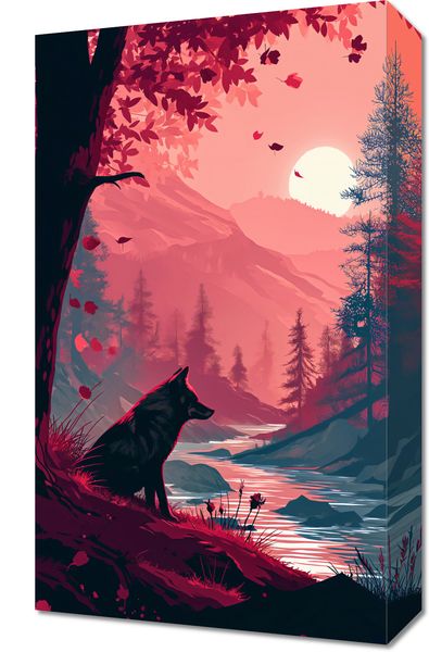 Obraz 30x50cm Wilk Przy Brzegu Lasu zdjęcie 1