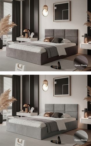 ŁOŻKO TAPICEROWANE PORTO Z PODNOSZONYM STELAŻEM POJEMNIKIEM POŚCIEL 180x200 na Arena.pl