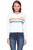 BLUZA WRANGLER DAMSKA CROPPED HOODY WHITE W6073HP12 XS