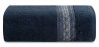 Ręcznik kąpielowy MALIKA 70x140 cm granatowy z wzorem gwiazdki klasyczyny