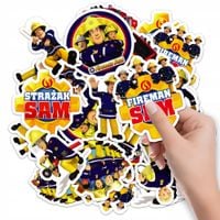 NAKLEJKI ETYKIETY NA ZESZYT NALEPKA Z POSTACIAMI STRAŻAK SAM WZORY 10SZT