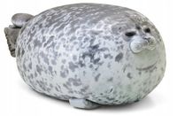 PLUSZOWA FOKA MIĘKKA PODUSZKA MASKOTKA PLUSZAK DLA DZIECI SZARA 60 cm