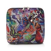 VERA PELLE torebka skórzana listonoszka stożek motyle V191 kolorowa