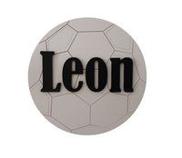 Lampka nocna piłka nożna z imieniem LED na baterie dla małego piłkarza