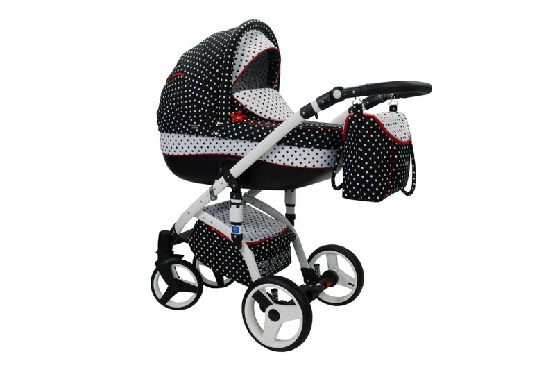 Amelis Pro Wózek Wielofunkcyjny Kropki Szare Smykcom