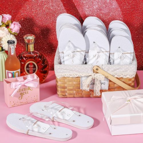 Kapcie dla gości weselnych Hestya 24 pary białe 4 rozmiary na Arena.pl