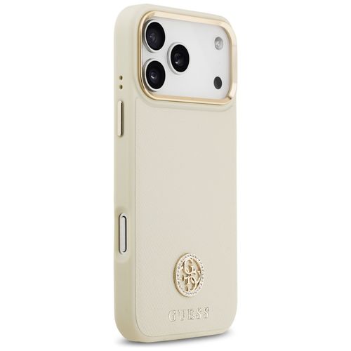 etui guess grained strass logo magsafe   do iphone 17 pro max beżowy na Arena.pl
