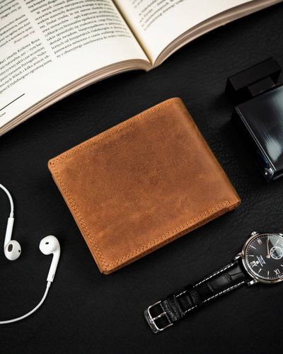 portfel męski bez zapięcia ze skóry nubukowej - peterson na Arena.pl