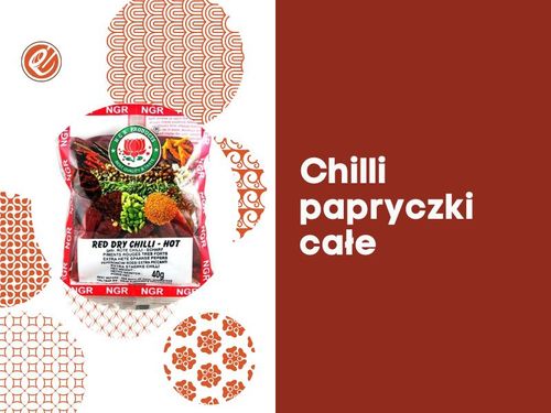 Papryka chilli całe suszone czerwone extra hot przyprawa red dry chilli 40g na Arena.pl