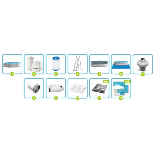 Basen ogrodowy stelażowy 610 x 132 cm 12w1 INTEX 26756 na Arena.pl