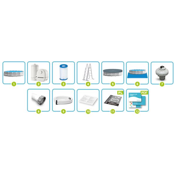 Basen ogrodowy stelażowy 610 x 132 cm 12w1 INTEX 26756 zdjęcie 6