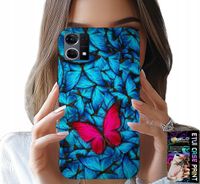 ETUI DO OPPO RENO7 4G - NIEBIESKIE MOTYLKI, MOTYL, KOBIECE WZORY