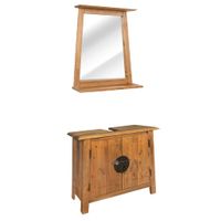 Zestaw mebli do łazienki, lite drewno sosnowe z odzysku