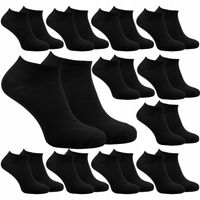 12x STOPKI CZARNE MĘSKIE BAWEŁNIANE SKARPETY 40-43