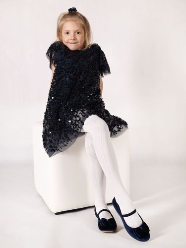 Rajstopy dziecięce mikrofibra ze wzorem białe 70 DEN 128-134 YOCLUB na Arena.pl