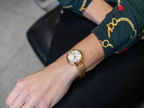 DAMSKI ZEGAREK LORUS RG214QX5 NA BRANSOLECIE MESH Z CYRKONIAMI ZŁOTY na Arena.pl