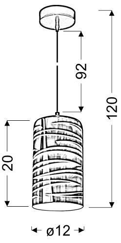 Galactic 3 zwis 12 1x60W E27 3d zdjęcie 2