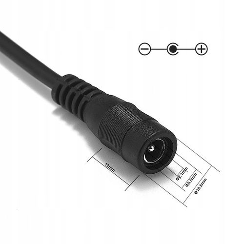 Przedłużacz Zasilania DC 5m 5.5/2.1mm na Arena.pl
