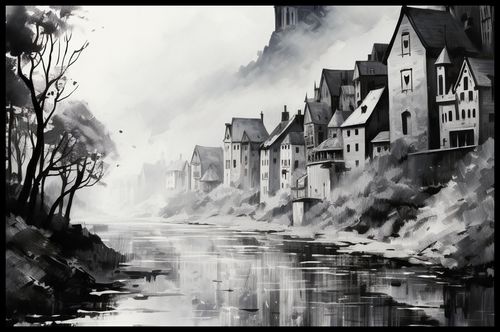 Plakat 86,4x56,8cm Mglisty Refleks na Arena.pl