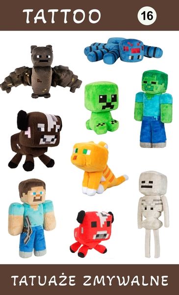 Tatuaże zmywalne Minecraft zdjęcie 1