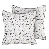 Zestaw 2 welurowych poduszek dekoracyjnych 45 x 45 cm wielokolorowy LAVENDER