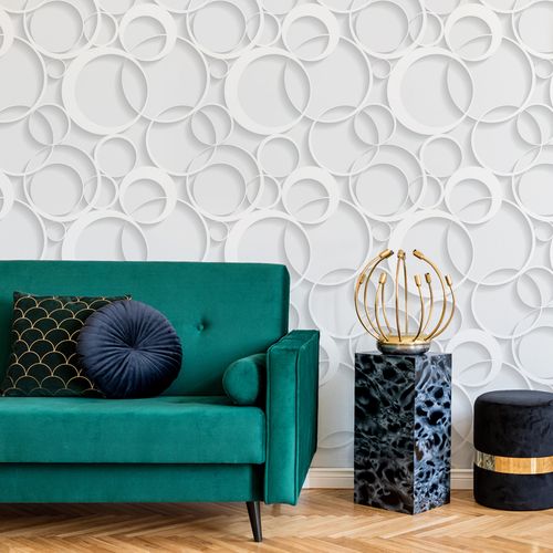 Tapeta Dekoracyjna ABSTRAKCJA Wzór Geometryczny 3D Do Salonu Sypialni na Arena.pl