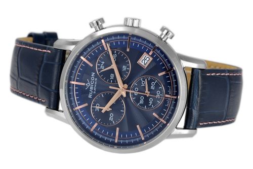 RUBICON RNCD99 - CHRONOGRAF (zr097b) blue na Arena.pl
