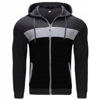 R2574 r. XL GŁADKA ROZPINANA BLUZA Z KAPTUREM