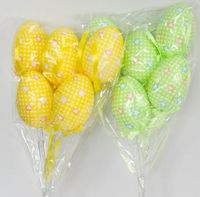 dekoracja wielkanocna jajka na piku 5szt. 5626  Wie-0264