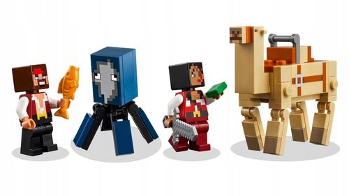 LEGO MINECRAFT 21259 Statek Piracki Figurki Wielbłąd Zestaw Klocki + Torba na Arena.pl