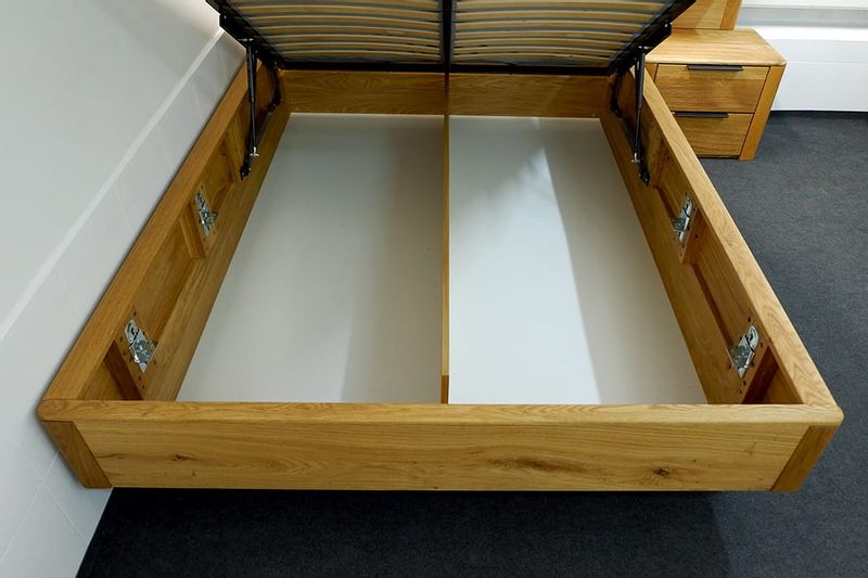 Łóżko dębowe Orio z zagłówkiem - 140x200 + panel lewy zdjęcie 17