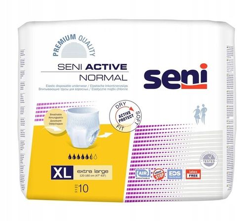 SENI ACTIVE NORMAL XL MAJTKI CHŁONNE DLA DOROSŁYCH 10 SZT. na Arena.pl