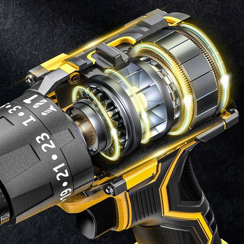 Zestaw bezszczotkowej wiertarki udarowej/wkrętarki 21V - 2 baterie + na Arena.pl