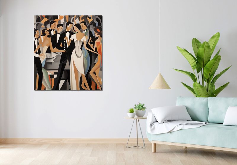 Obraz 90x100cm Bal w Art Deco zdjęcie 2