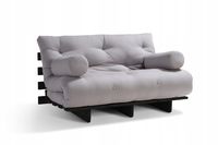 Sofa Futon Black 90x200 cm z funkcją spania GP15 + komplet poduszek