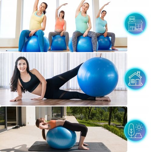 WYSOKIEJ JAKOŚCI PIŁKA REHABILITACYJNA DO ĆWICZEŃ SIEDZENIA GIMNASTYCZNA 65 na Arena.pl