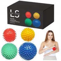 PIŁECZKI SENSORYCZNE DO MASAŻU JEŻYKI 4 SZT ROZLUŹNIAJĄCE LINE SPORT