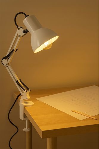 LAMPKA NOCNA KREŚLARSKA NA BIURKO BIURKOWA DO CZYTANIA KABEL 180CM E27 na Arena.pl