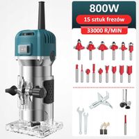 Frezarka górnowrzecionowa 800 W,metalowy korpus,niebieskie