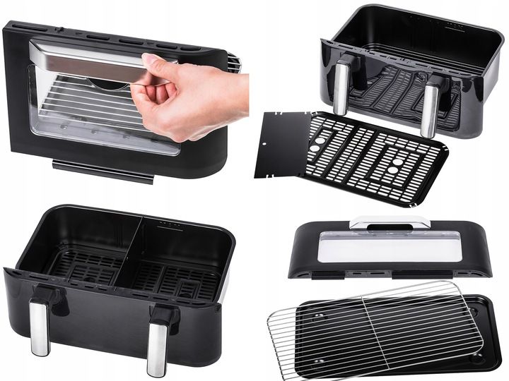 PIEKARNIK FRYTKOWNICA BEZTŁUSZCZOWA 2 KOSZE 8L/2500W 4 URZĄDZENIA W 1 zdjęcie 7