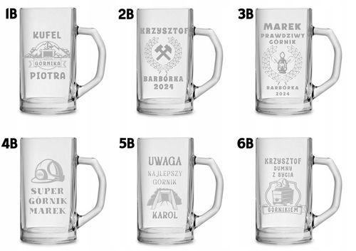 Duży kufel do piwa na prezent z grawerem 640ml logo tekst urodziny na Arena.pl