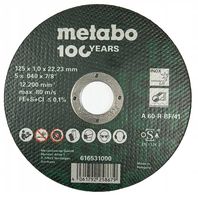 TARCZA TNĄCA 125x1x22,23mm 100YEARS METABO 616531000 100 SZTUK