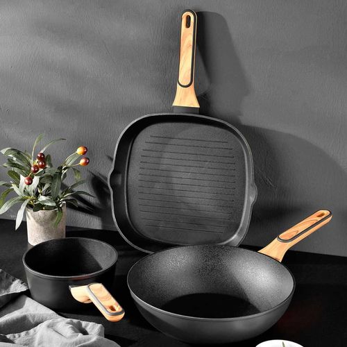 patelnia grillowa multiclad 28cm bergner bg-56041 charcoal na Arena.pl