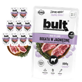 KARMA DLA PSA – MOKRA KARMA SASZETKA MIELONKA JAGNIĘCINA 10x500g | BULT