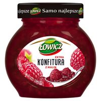 Łowicz Konfitura extra z malin o obniżonej zawartości cukrów 240 g