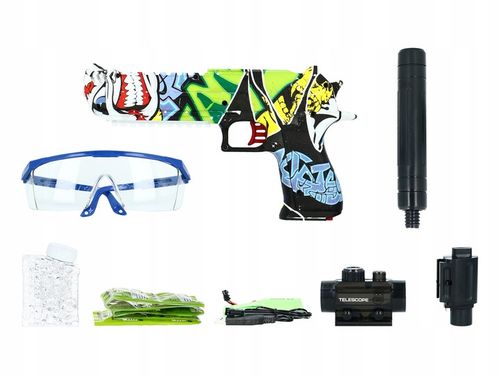 PISTOLET NA KULKI ŻELOWE KARABIN AUTOMATYCZNY AUTOMAT AKUMULATOR ŁADOWARKA na Arena.pl