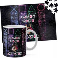 ZESTAW KUBEK + PUZZLE 110EL - GAMER GAMEPAD GAMBLING GRY